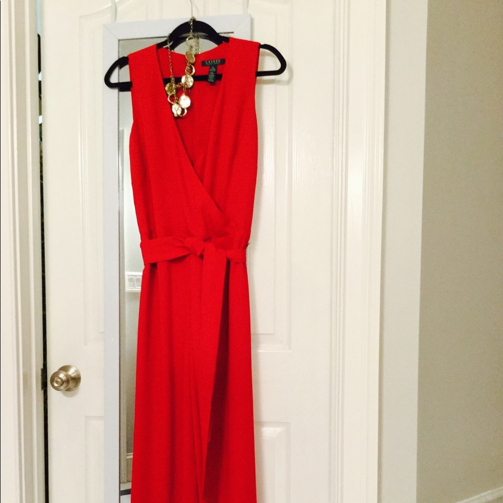 Red Jumpsuit Ralph Lauren